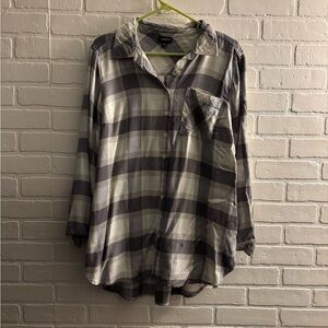 Torrid Gray Plaid Shirt